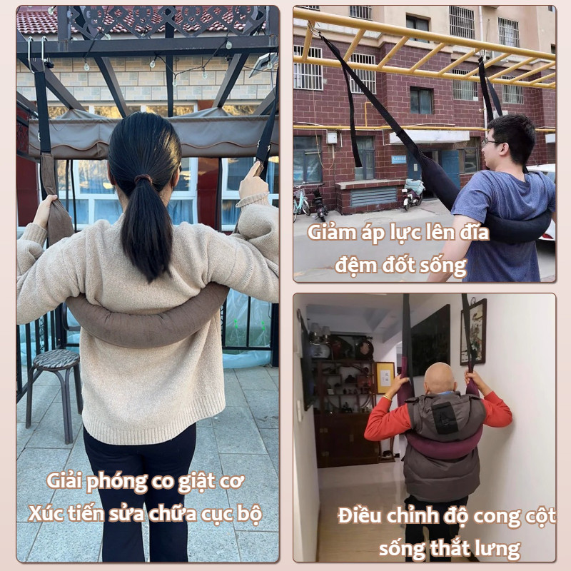 Đai cột sống thắt lưng treo ngoài trời,Kéo Giãn Lưng,Đai thắt lưng tập thể dục sức chứa mạnh,thư giãn cột sống