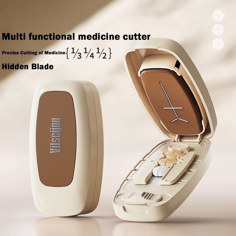 Bộ chia thuốc khu phố YOKEY, Hộp lưu trữ ngăn thuốc chống bụi máy tính bảng thuốc, Bộ chia 2 / 3 / 4 Bộ chia bộ phận Bộ chia máy nghiền cho các loại thuốc nhỏ hoặc lớn