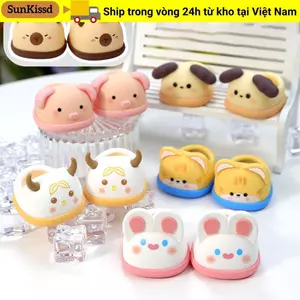 Giày búp bê SUNKISSD, Giày búp bê động vật 20cm, Phụ kiện búp bê dễ thương Giày Mini Cotton làm bằng tay Quà tặng sinh nhật