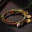PNPIA- Handmade Tây Tạng Vòng Tay Nhiều Màu Sắc Dây Móc Tay Năm Chiều Thần Tài Lắc Tay Có Thể Điều Chỉnh Kéo Dây Quà Tặng Trang Sức