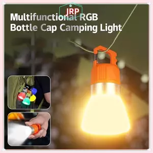 Đèn xung quanh nắp chai RGB đa chức năng JRP, Đèn cắm trại ngoài trời, Đèn pin Mini, Đèn bình nước, Đèn khẩn cấp di động JRP