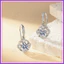 Hoa Stamen Bông Tai Ánh Sáng Sang Trọng Tính Khí Giả Moissanite Tai Móc Bông Tai Nữ