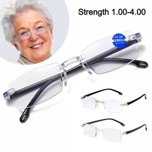 Kính đọc sách chống ánh sáng xanh AWNGD, Kính cường thị chặn xanh bảo vệ mắt, Diopter siêu nhẹ không khung thời trang + 1.0 ~ + 4.0 Kính mắt quang phổ quang học dành cho nam nữ