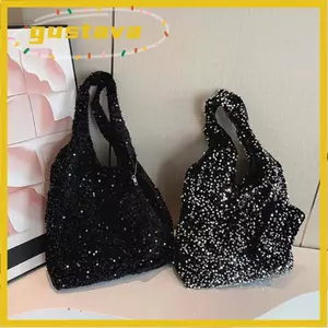 Túi Đeo Vai GUSTAVA Sequin, Túi Tote Di Động Dung Tích Lớn, Túi Xách Đa Năng Xu Hướng Mua Sắm