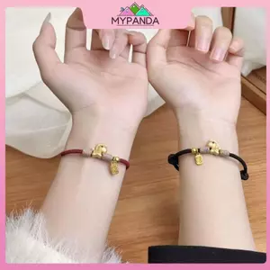 MYPANDA 2026 Năm Ngựa Đỏ Luy Dệt Dây Vòng Tay Nữ Phong Cách Trung Hoa Vòng Tay Ngựa Năm Mới Phước Lành Trang Sức Quà Tặng.