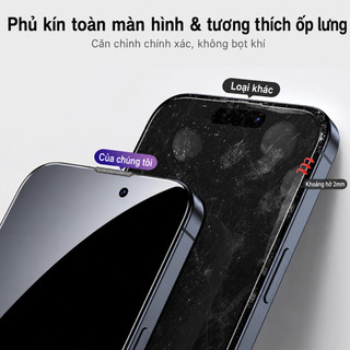 Miếng dán kính cường lực iPhone Tăng độ sáng Chống nổ Chống vân tay Dành cho iPhone 17 Air 16 15 14 13 12 11 Pro Max