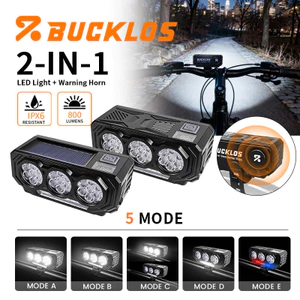 Đèn xe đạp chống nước BUCKLOS Đèn sạc đa năng cho xe đạp Đèn xe đạp chống trượt phía trước Đèn pha bền Phụ tùng xe đạp