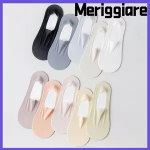 MERIGGIARE 1 Đôi Tất Ngắn Vô Hình, Tất Thuyền Không Dấu Vết Miệng Nông, Vớ Mắt Cá Chân Mỏng Thoáng Khí Chống Trơn Trượt Cho Nữ Bé Gái