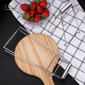 HL Thép không gỉ Có Thể Gập Lại Kẹp Đĩa Nóng Chống bỏng Bát Kẹp Đĩa Nồi Kẹp Dụng Cụ Nhà Bếp Giá Đỡ Dụng Cụ Nhà Bếp LMWU