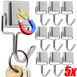 180° Móc xoay từ tính - Móc nam châm Neodymium mạnh mẽ cho tủ lạnh - Móc treo tường gia đình - Không cần đinh, tiết kiệm không gian