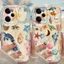 Màu Hoa Sinh Vật Biển Dành Cho Xiaomi POCO X5 X3 F6 M6 Pro X4 GT F4 15 Ultra Shell 3D Sóng Mềm Chống Sốc TPU Bảo Vệ Họa Tiết Silicon