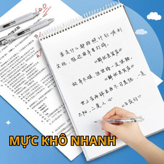 Bút gel ngòi 0.5mm đen xanh đỏ có đệm tay viết êm không mỏi nhanh khô cho học sinh văn phòng cao cấp