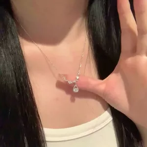 Nàng Tiên Cá Nước Mắt Vòng Cổ Nữ Ánh Sáng Sang Trọng Cao Cấp Phù Hợp Đơn Giản Tinh Tế Mặt Dây Chuyền Quà Tặng Sinh Nhật Cho Bạn Gái Bạn Gái 26.3.22