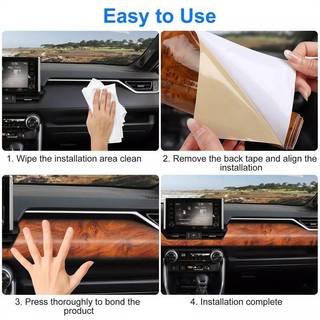 SAFENH Chống Thấm Nước Cao Bóng Xe Stier Hạt Gỗ Vinyl Decal, Phụ Kiện Nội Thất Ô Tô VN