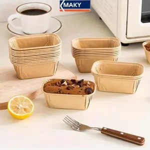 MAKY Cốc Bánh Dùng Một Lần 50 Chiếc Vuông Chịu Nhiệt Muffin Lót Cho Sinh Nhật Nướng Bánh Dự Tiệc Vật Dụng Trang Trí VN