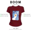 BOOM Áo Baby Tee Nữ Cotton Ôm Body-Áo Thun Ngắn Tay Y2K In Hình PhongCách Mùa Hè, Cổ Tròn Hàng Đầucách hàn quốc phong275