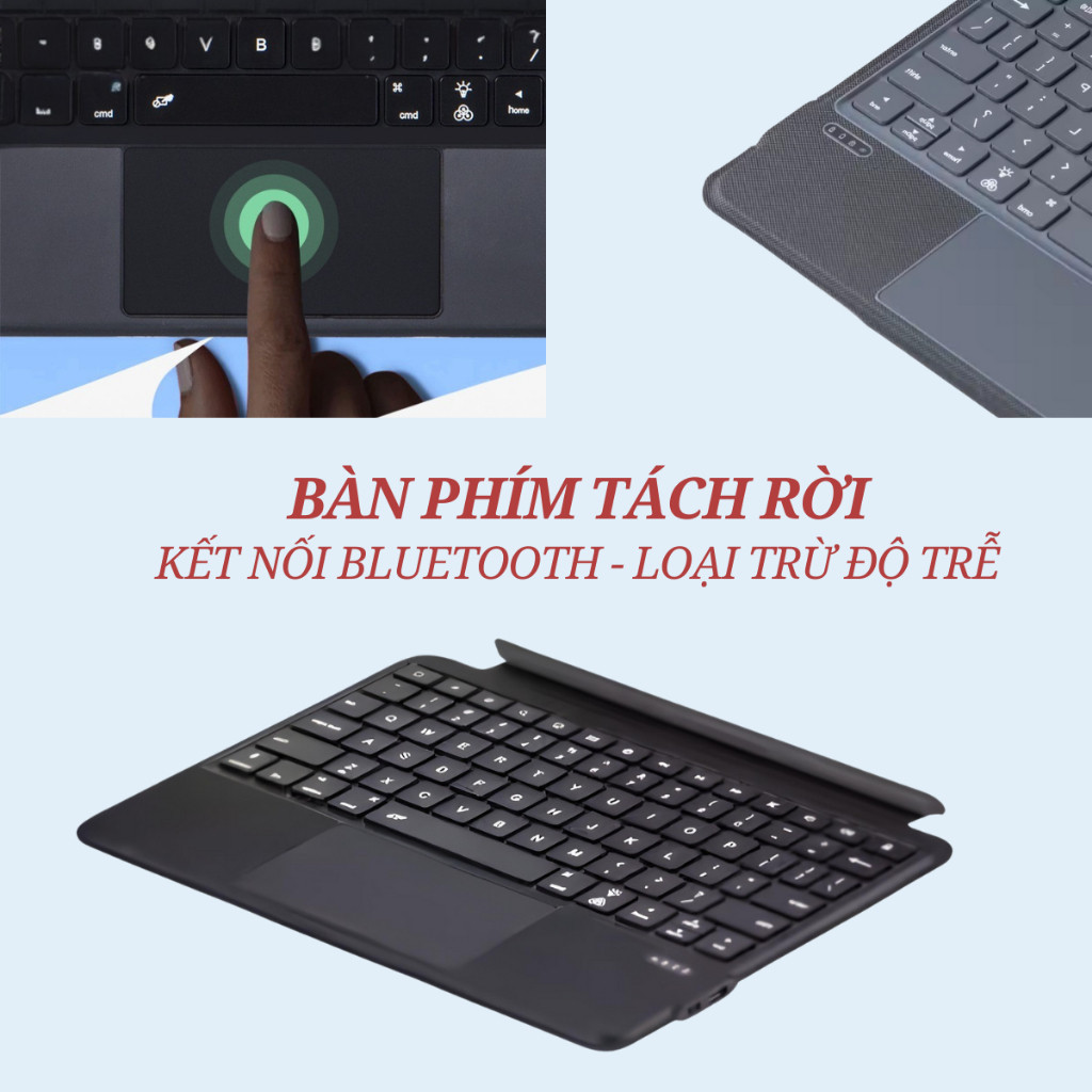 Bàn phím Surface kết nối Bluetooth Có đèn nền cho Surface Pro 3/4/5/6/7, Pro8/9/ X/ 10/11 GO/GO2/GO3/GO4 New 100%