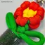 # HB # Móc khóa hoa dệt tay Bình nhỏ độc đáo Chậu cây quyến rũ Mặt dây chuyền Bapa để tặng quà.