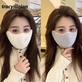 Mặt TRACEILLOIAN, Tấm che mặt ấm áp có thể giặt thoáng khí, chống bụi, mùa thu đông