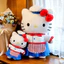 Sanrio Hello Kitty Plushie Cô hầu gái nhỏ dễ thương Đầu bếp Búp bê sang trọng Gối mềm
