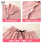 Quần short ngắn tay viền lượn sóng dành cho nữ Bộ đồ ngủ bằng vải Cotton nguyên chất / Bộ đồ ngắn tay có ve áo mùa hè / Quần áo đi chơi thời trang mềm mại thoải mái