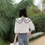 Áo sơ mi cổ cánh hoa nhỏ tươi ngọt ngào Giảm tuổi tác Công ty búp bê hai lớp