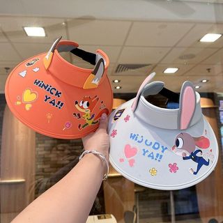 Mũ chống nắng trẻ em - mũ hở đỉnh rộng vành  mũ lưỡi trai hoạt hình bé trai bé gái mùa hè