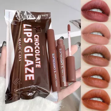 Bộ 5 Bộ Son Môi Matte Color Matte Color-Bóng Sáng Màu Lâu Trôi Không Phai Màu, Chống Dính Cup-Mở Đổi Màu Da Son Môi-Lip Trang Điểm Son Môi-Sanh Học Sinh