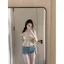 Pure Desire Hot Girl Thiết kế xếp ly dành cho nữ Mùa hè Phong cách mới với miếng đệm ngực Thời trang Slimer Look Top Set