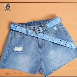 1 Dây Thắt Lưng Sang Trọng Thời Trang Mới Punk Phụ Kiện Xanh Denim Dây HipHop Y2k Ngôi Sao Rỗng Pin Bule Dây Thắt Lưng, Dành Cho Nam Nữ Mới