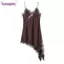 Đầm ren nữ BORAGETE, Đầm nữ Satin bất đối xứng, Đầm ren gợi cảm không tay hợp thời trang Đầm dự tiệc