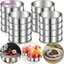 BORAGETE 1 Chiếc Nhẫn Tart Cán Đôi, Phụ Kiện Nhà Bếp Thép Không Gỉ Muffin Tart Nhẫn, Để Làm Thực Phẩm Bánh Trái Cây Bánh Quy Bánh Tròn 8 / 9 / 10cm Khuôn Tròn