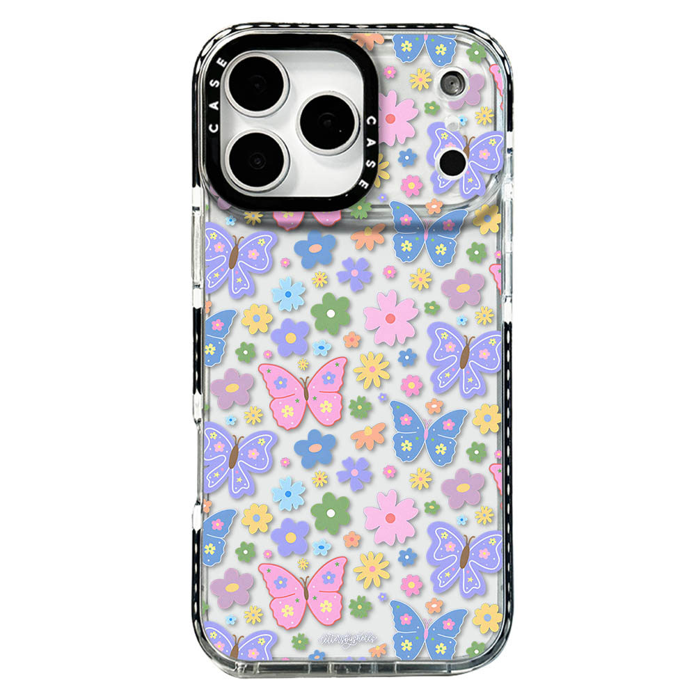 Ốp lưng iPhone hình bướm hoa phù hợp cho iPhone 17 Pro Max, iPhone 16 Plus, 15, 14, 13, 12, 11, tất cả để bảo vệ chống rơi UYP3