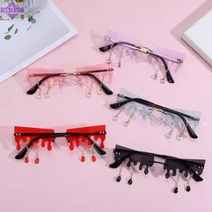 RTJIFSS Nước Mắt Ngọn Lửa Kính Mát Nẹp Ngộ nghĩnh Kính Chống Nắng Tiệc Cosplay Kính Chống Nắng