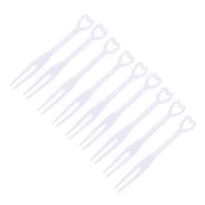 500 Cái / 200 Cái Dĩa Bánh Hình Trái Tim Mini Trẻ Em Nhựa Món Tráng Miệng Nĩa Trái Cây Bộ Đồ Ăn Tiệc Nướng Dụng Cụ [VN]