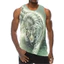 Tiger 3D Tank Top Nam, Áo Vest Bông Tai Kẹp Chữ Động Vật, Mềm Mại Thoáng Khí Dạo Phố Thường Ngày Tee