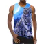 Tiger 3D Tank Top Nam, Áo Vest Bông Tai Kẹp Chữ Động Vật, Mềm Mại Thoáng Khí Dạo Phố Thường Ngày Tee