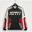Hàng mới về chất lượng cao!T TB36#KITH FW25 Moto Mesh Chữ V Thời Trang Cùng Phong Cách Áo Thun Lưới Dài Tay