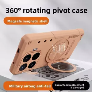 YJD Ốp Lưng Cho Xiaomi 17T Pro Hấp Thụ Từ Tính Mạnh Giá Đỡ Miễn Phí Túi Khí Chống Rơi Vỏ Điện Thoại