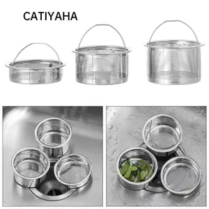 CATIYAHA Cắm Giỏ Lọc Xả Chất Thải Thép Không Gỉ Hữu Ích Phòng Tắm Tắm Vệ Sinh Bồn Rửa Nước Cắm Thực Phẩm Tóc Chặn