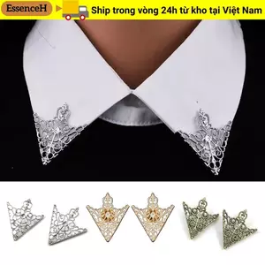 ESSENCEH Áo Sơ Mi Tam Giác Cổ Pin, Trâm Cài Cổ Rỗng Tinh Tế, Trang Trí Đầm Vintage Trang Trí Quần Áo Pin Trang Trí Cho Lễ Kinh Doanh Tiệc