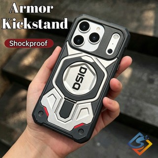 Ốp điện thoại đứng từ tính DISD Supreme Armor cho iPhone 12 13 14 15 16 17 Pro Max Matte Bảo hiểm toàn diện Ốp lưng chống sốc