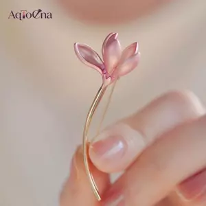 AqToCna Phong Cách Trung Hoa Cưới Màu Vàng Xòe Hoa Hồng Thổ Cẩm Dành Cho Nữ Đảng Phù Hợp Với Pin Vải Handmade Phụ Kiện Trang Sức AqToCna