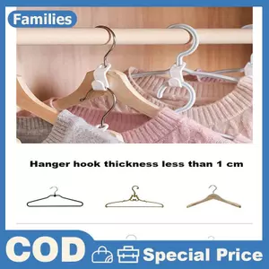 20 / 50 Chiếc Móc Treo Quần Áo Kết Nối Móc Vỏ Móc Treo Tiết Kiệm Không Gian Tủ Quần Áo Áo Tổ Chức Kéo Dài Móc Treo Giá Đỡ