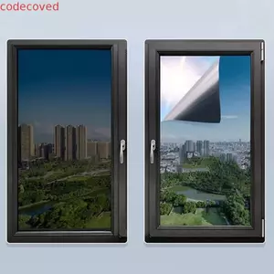 Nhãn dán kính chặn nắng COCODECOVED, Phim cửa sổ gương một chiều tự dính chống nhìn trộm, Phim phản quang chống nắng đa kích thước PVC bền bỉ Windows