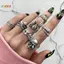 < Honeyba > 7 Cái / bộ Punk Rắn Nhẫn Nữ Gothic Nhện Nam Trang Sức Thời Trang Quà Tặng Phụ Kiện Đẹp