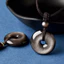 Mặt dây chuyền khóa an toàn Obsidian màu bạc phù hợp thời trang