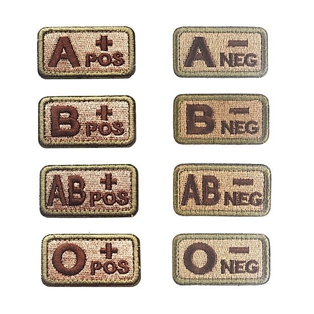 Patch_velcro miếng dán nhóm máu các loại_tactical