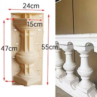 Khuôn đúc con tiện, lộc bình, lan can bê tông mẫu bát  cao 47 rộng 15cm chất liệu nhựa abs, 0,5 kg đai nhựa cố định sắt