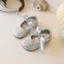 Giày Bé Gái Đính Nơ Bướm Lấp Lánh - Giày Công Chúa Đế Mềm Phong Cách Vintage Dễ Thương Đi Tiệc Sang Trọng